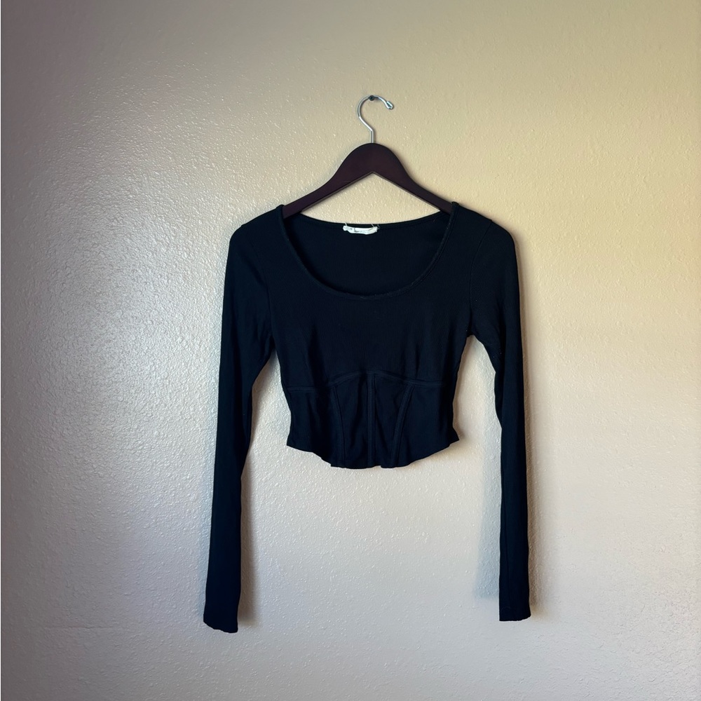 Altered State Black Crop Corset Top - Size L